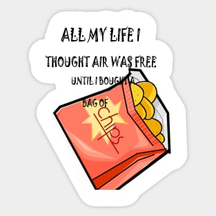 chips joke Sticker